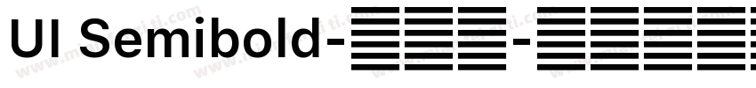UI Semibold-半粗体字体转换